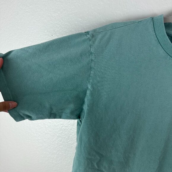 Anine Bing La Logo Tee S Green Short Sleeve Crew Neck Cotton Summer Casual - Picture 3 of 9